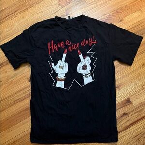 Fashion Nova “Have a Nice Day” Black Graphic T-Shirt